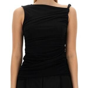 Helmut Lang designer draped shoulder tank asymmetrical  minimal medium NWOT